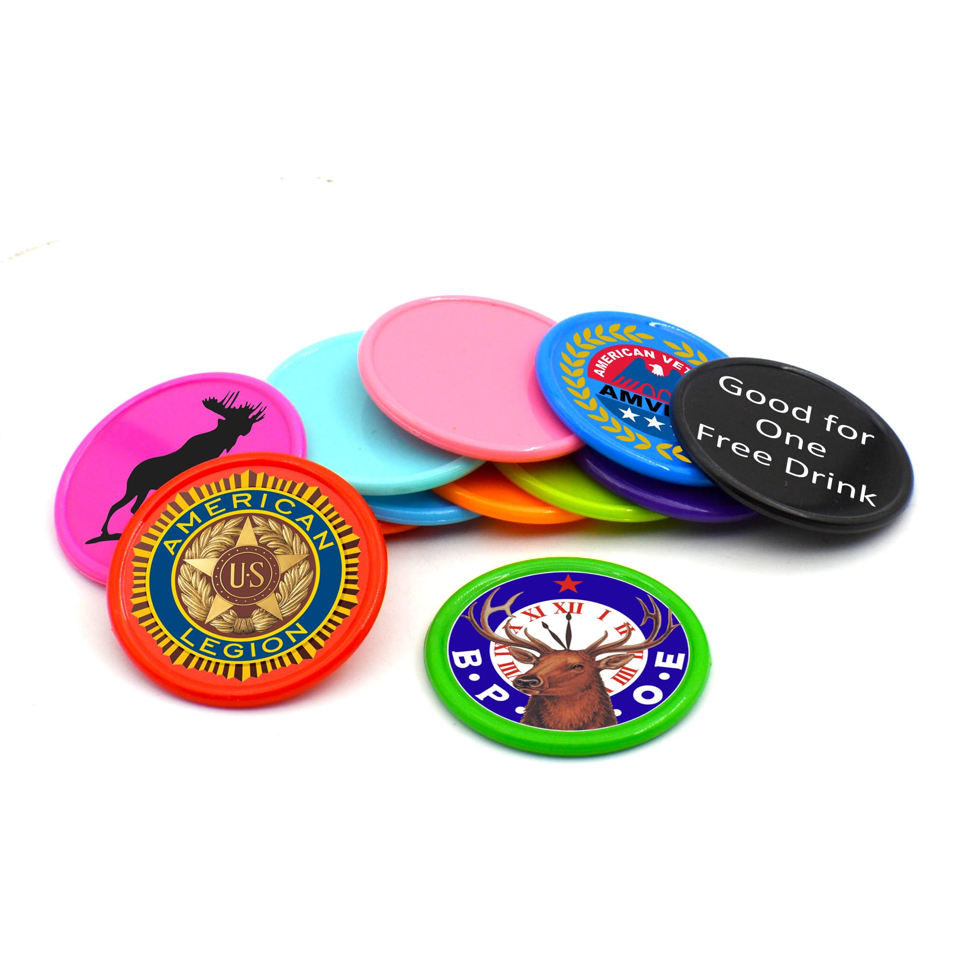 500 Custom Poker Chips with Personalized Logo/Text - Ideal for Golf Ball Markers, Challenge Coins, Business Cards & Drink Tokens - Perfect for Casino Nights, Corporate Events & Fundraisers