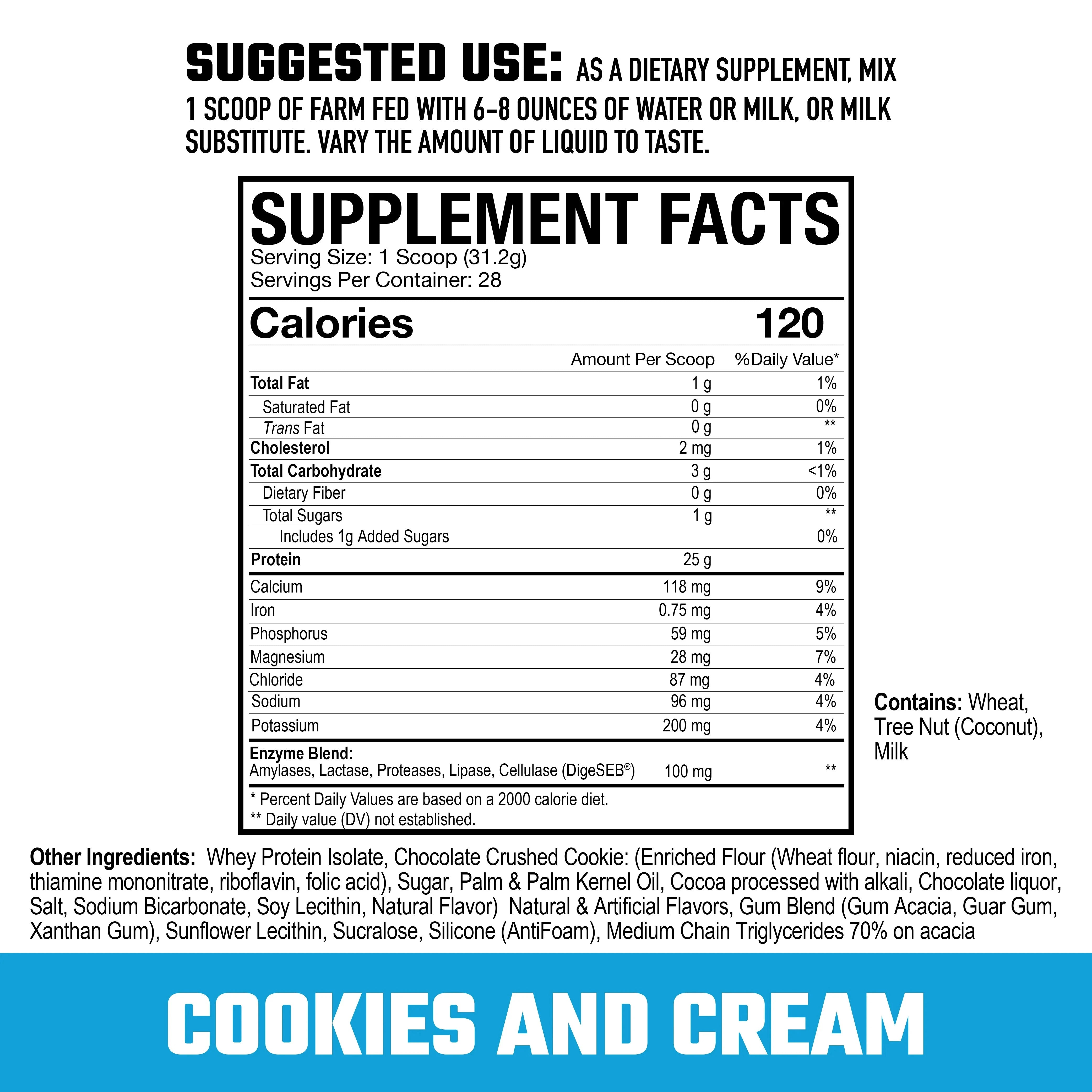 Axe & Sledge Farm Fed Whey Protein Isolate Powder - Premium Low Carb High Protein Supplement for Muscle Growth & Recovery - Ideal for Post-Workout, Weight Loss & Keto Diet
