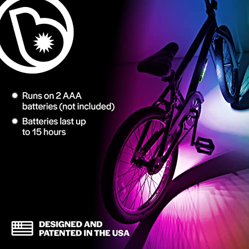 Brightz GoBrightz LED Bike Frame Light - 4 Modes (Flashing/Constant) for Night Cycling Safety - Waterproof Bicycle Accessories for Kids, Teens & Adults - Perfect for Commuting, Urban Riding & Outdoor Adventures