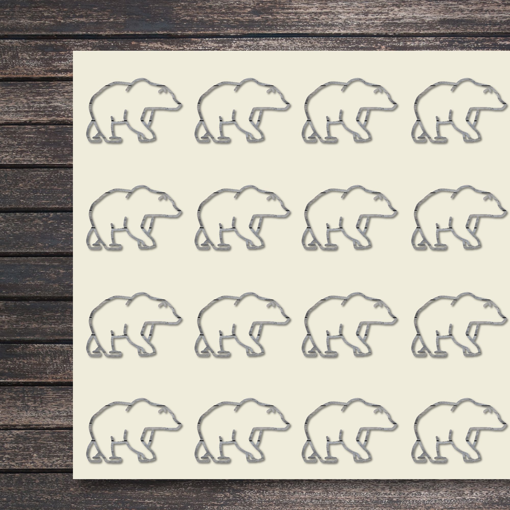 Grizzly Bear Animal Pelt Craft Stickers - 30 Pack 1.5 Inch DIY Scrapbook Seals for Party Decorations, Journals & DIY Projects (Item 285029) - Perfect for Scrapbooking, Gift Wrapping & Home Decor