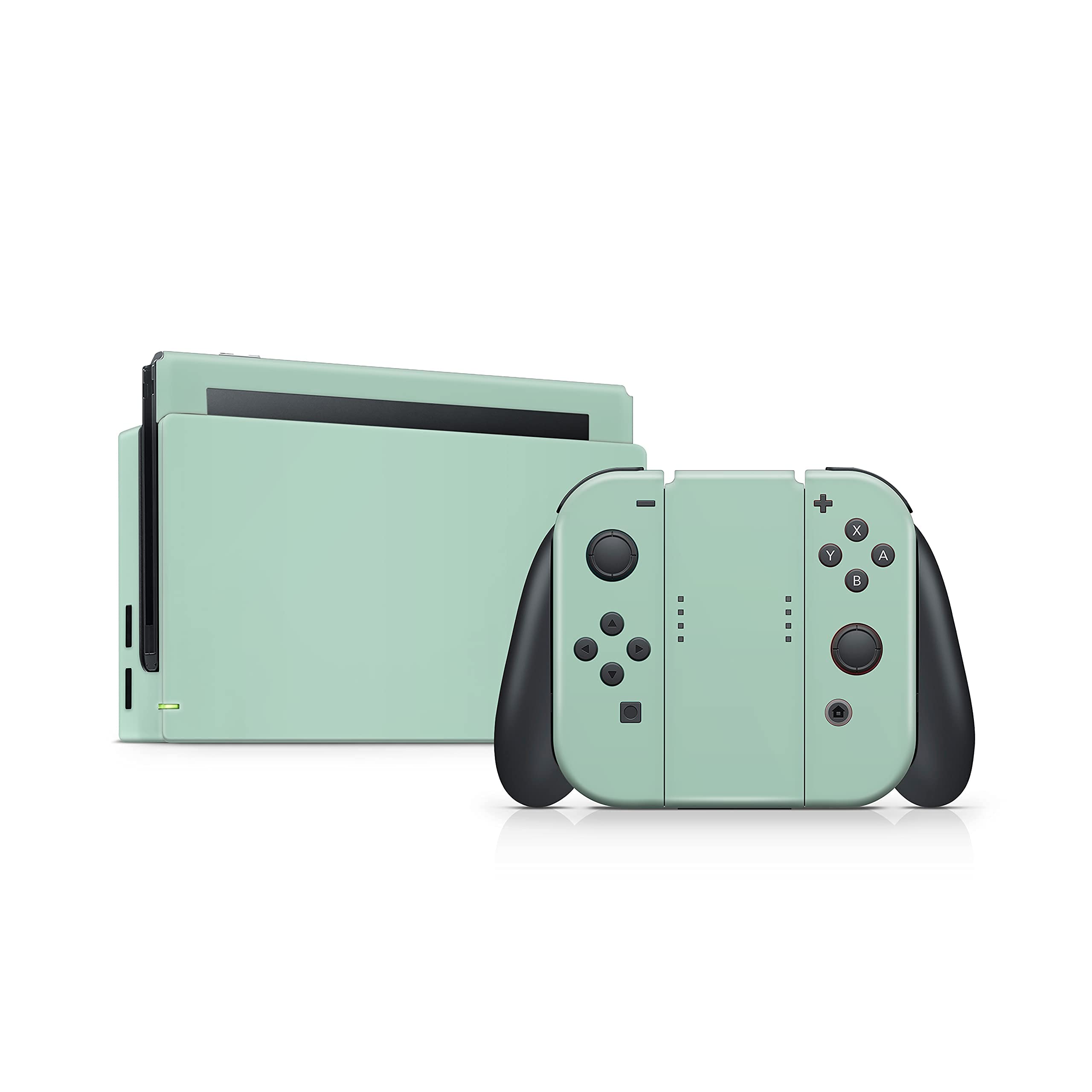 Premium 3M Vinyl Full Wrap Decal Skin for Nintendo Switch - Classic Solid Green Design, Protective Cover Compatible with All Switch Models | Perfect for Gaming Protection & Customization