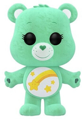 Flocked Chase Care Bears 40th Anniversary Wish Bear #1207 - Collectible Plush Toy for Fans & Gift Lovers - Perfect for Birthdays, Holidays & Nostalgic Decor