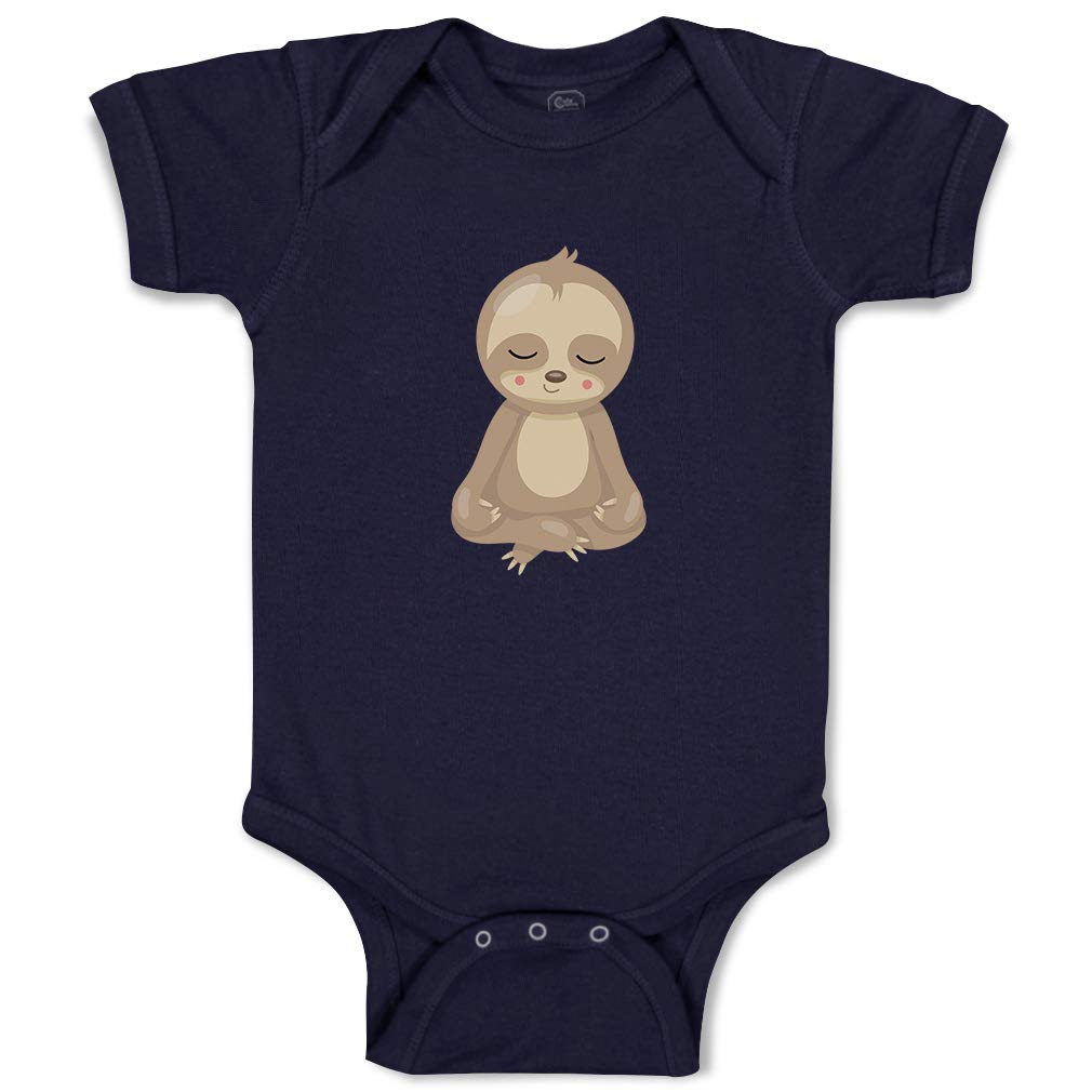 Custom Personalized Baby Bodysuit - Sloth Yoga Funny Cotton Onesie for Boys & Girls | Perfect for Newborns, Infants & Toddlers | Baby Shower Gift, Photo Outfits & Casual Wear
