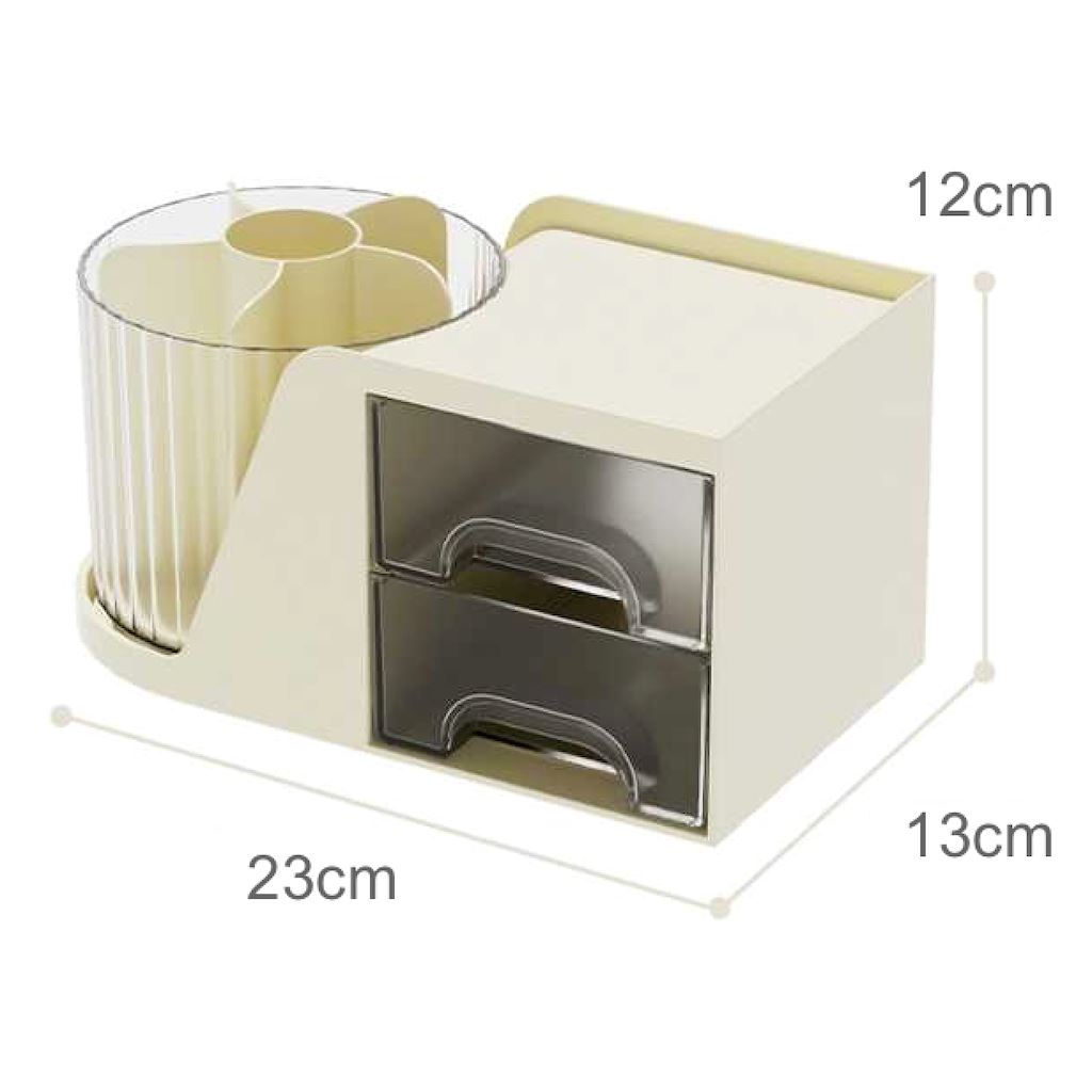 Rotating Storage Box with Drawers - Multi-Purpose Organizer for Home, Office, and Closet Organization