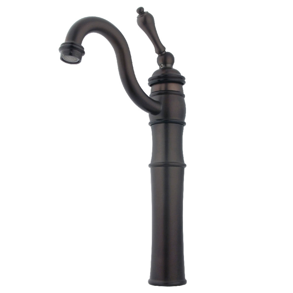 Kingston Brass KB3425AL Modern Vessel Sink Faucet - Single Hole Bathroom Sink Faucet with High Arc Spout for Vanity, Powder Room & Guest Bathroom