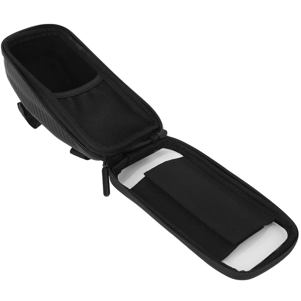 **Keenso Hard Shell Bike Frame Bag - Waterproof Bicycle Front Tube Handlebar Phone Holder for Cycling, Hiking & Outdoor Adventures**