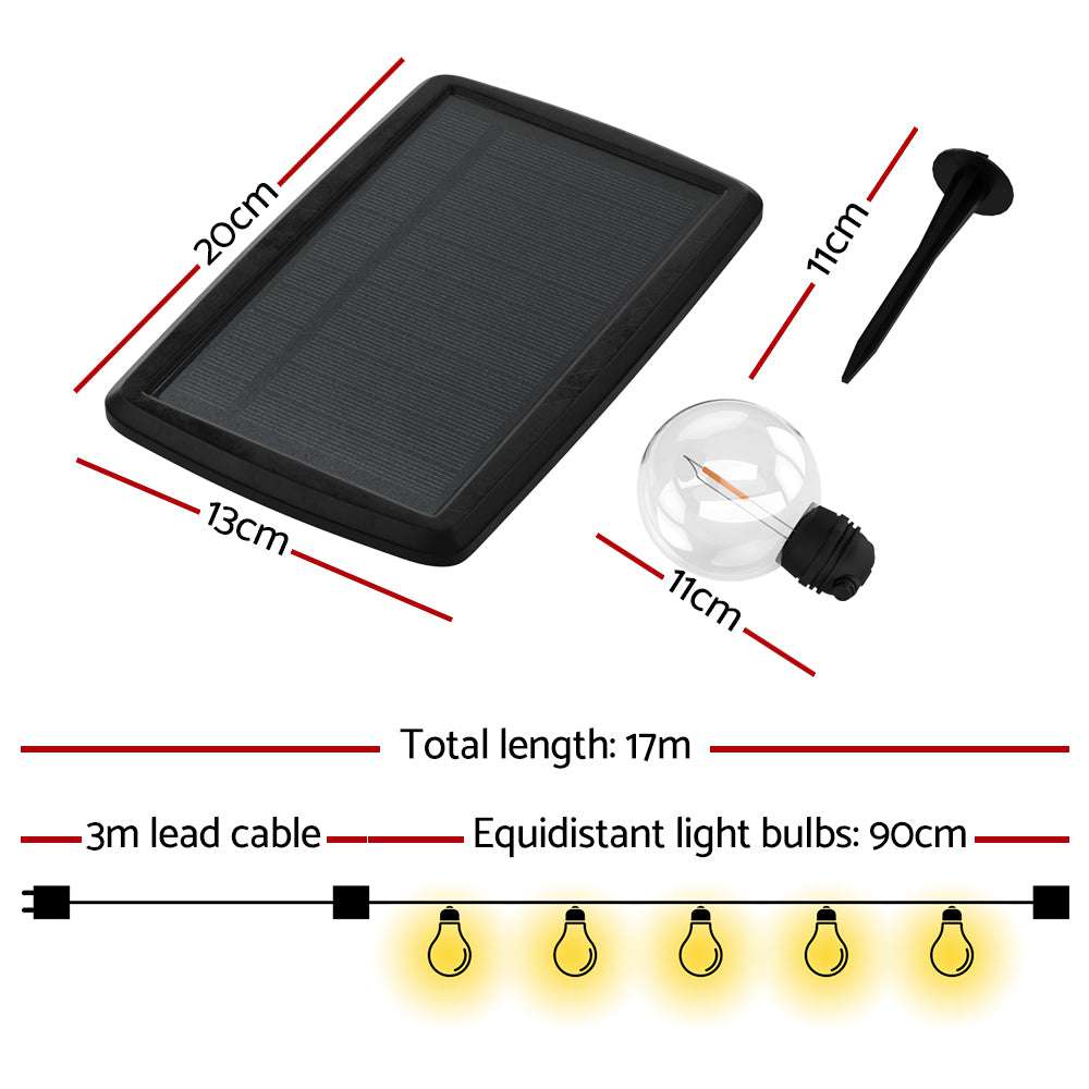 17m Solar Powered LED String Lights - Outdoor Waterproof Fairy Lights for Christmas, Wedding, Garden, Patio & Backyard Decor (2 Pack) - Perfect for Parties, Events & Home Decoration