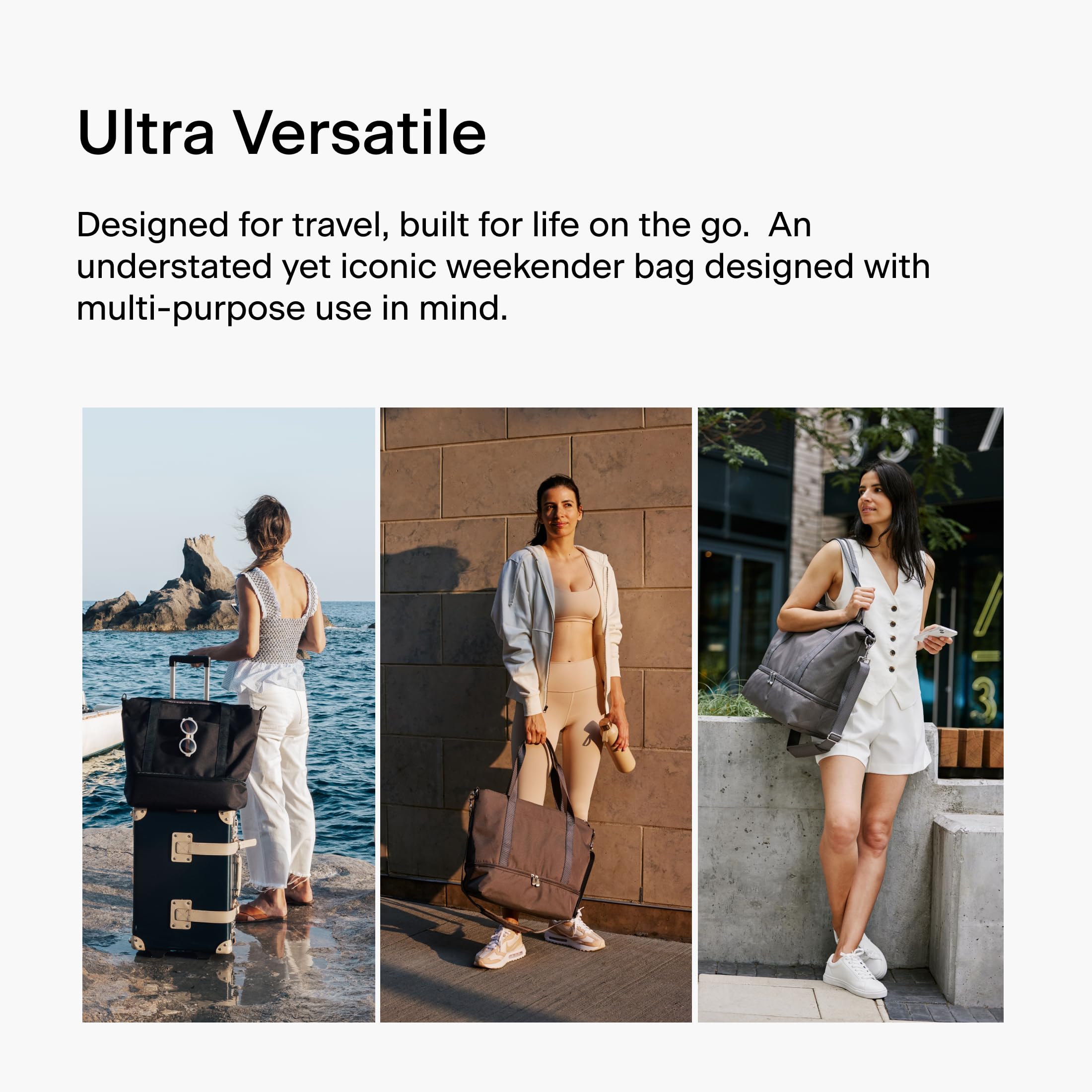 Lo & Sons Catalina Deluxe Tote Bag - Large Spacious Travel & Everyday Carryall with Shoe Compartment, Luggage Sleeve & Padded Shoulder Strap | Perfect for Work, Gym, Weekend Getaways & Airplane Travel