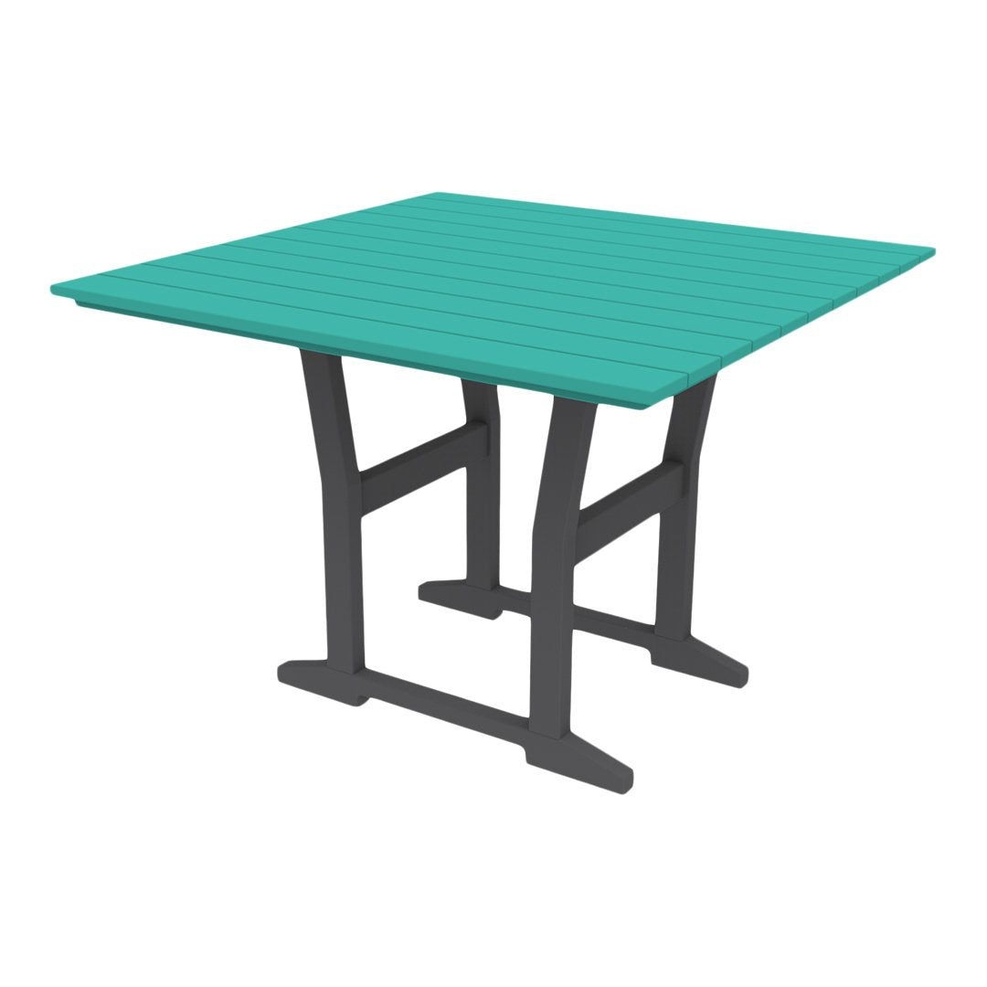 Coastline Cafe Square Dining Table - 36 Inch Modern Kitchen Table for Small Spaces, Breakfast Nook, or Outdoor Patio - Perfect for Apartments, Condos, and Bistro Settings