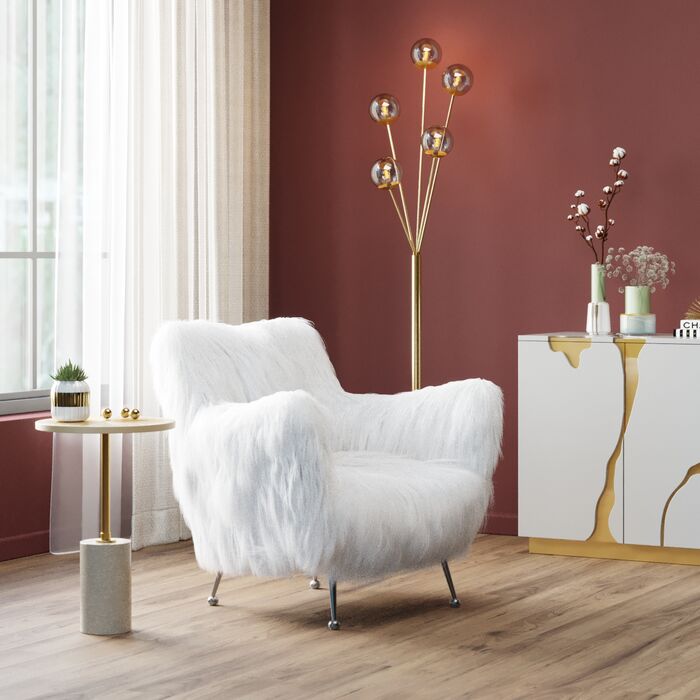 Goldfinger Armchair - Modern Accent Chair for Living Room, Bedroom & Office - Stylish Comfortable Seating Furniture for Home Decor