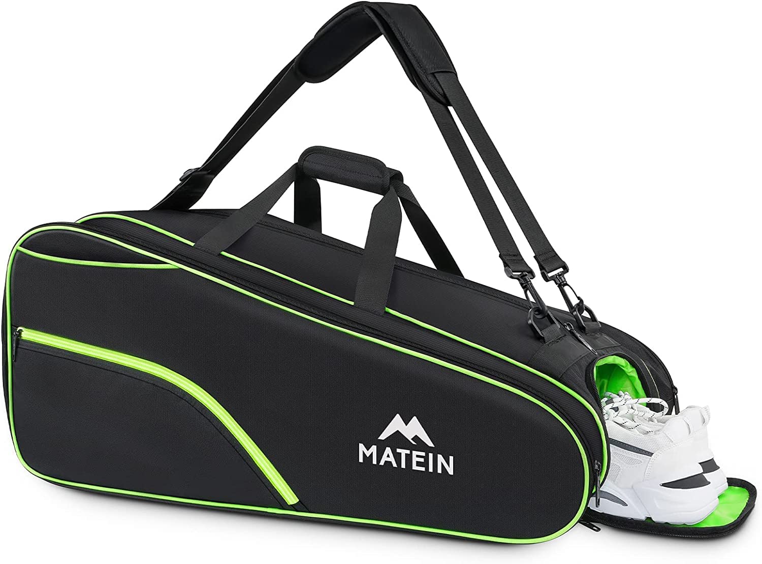 **MATEIN 6-Racket Tennis Backpack - Extra Large Convertible Racquet Bag with Shoe Compartment, Cooler Pocket & Removable Shoulder Strap for Men & Women | Perfect for Tennis, Pickleball & Sports Equipment Storage**