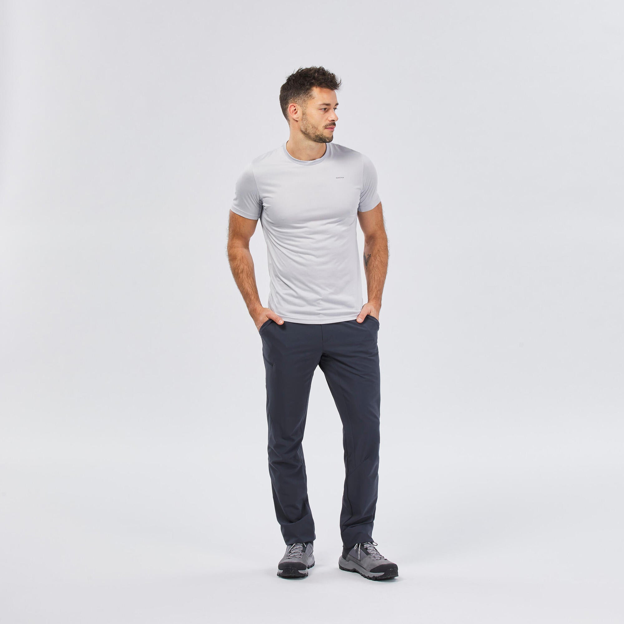 Quechua MH100 Men's Hiking Pants - Lightweight, Quick-Dry Outdoor Trousers for Trekking & Camping Adventures
