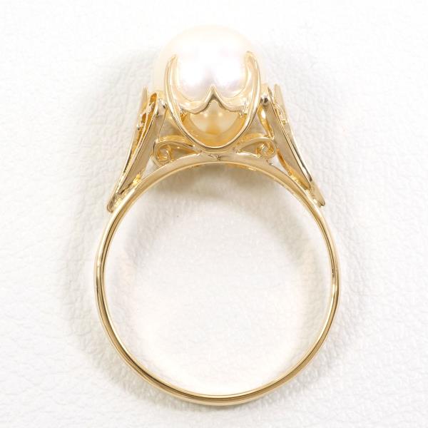 18K Yellow Gold Pearl Ring for Women - Elegant & Timeless Jewelry Gift for Her - Perfect for Weddings, Anniversaries & Special Occasions