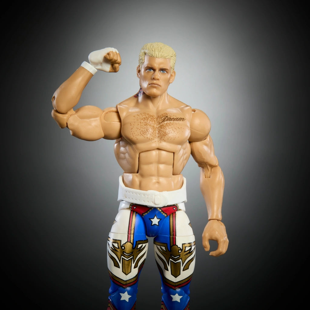 WWE Royal Rumble Elite Collection Cody Rhodes Action Figure with Great Khali BAF - Perfect for Wrestling Fans, Collectors, and Display