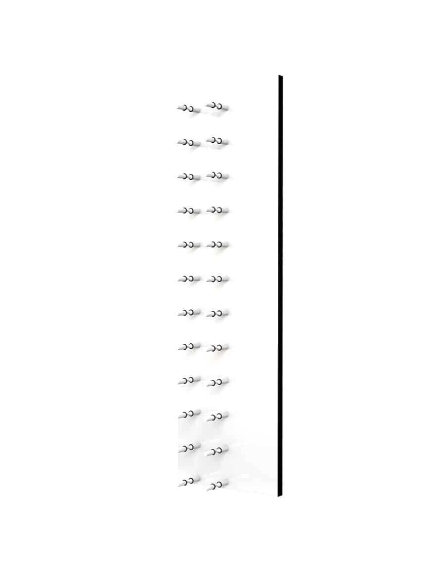 Fusion Wine Wall (Label Forward) - White Acrylic 4-Foot Wine Display Rack for Restaurants, Bars, and Home Wine Cellars