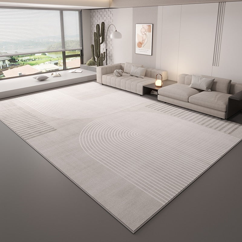Modern Abstract Geometric Area Rugs - Grey Contemporary Floor Covering for Living Room, Bedroom & Dining Room - Soft Non-Slip Home Decor for Apartments, Office & Dorm