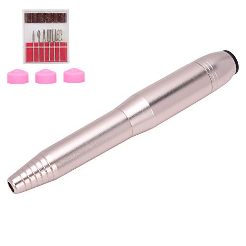 Professional Aluminum Alloy Nail Drill Machine Kit - Frosted Surface, Golden (US Compliant) for Salon, Home Manicure & Nail Art
