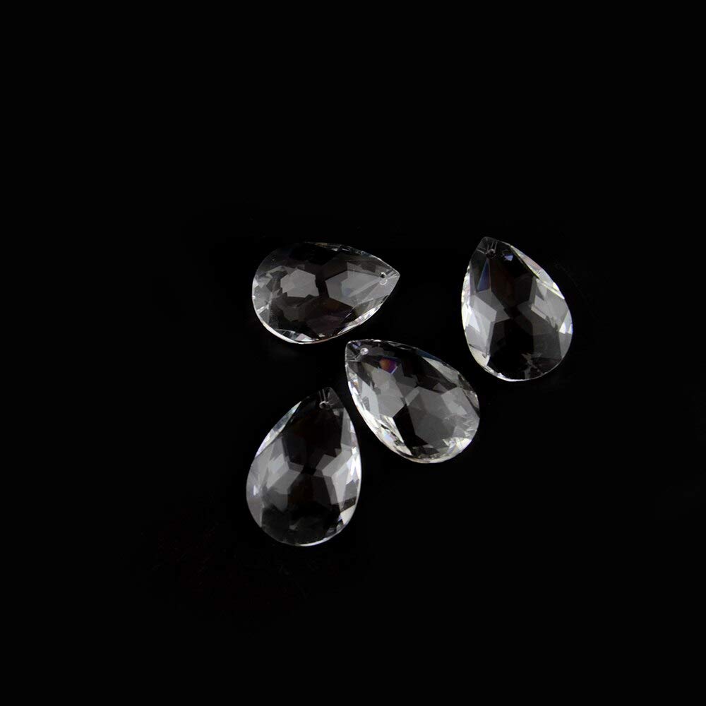 Modern Crystal Chandelier Prisms - 10pcs/6pcs Clear Bauhinia Pendant Hanging Ceiling Decor (38-10mm) for Living Room Lighting - Elegant Home & Wedding Venue Decoration