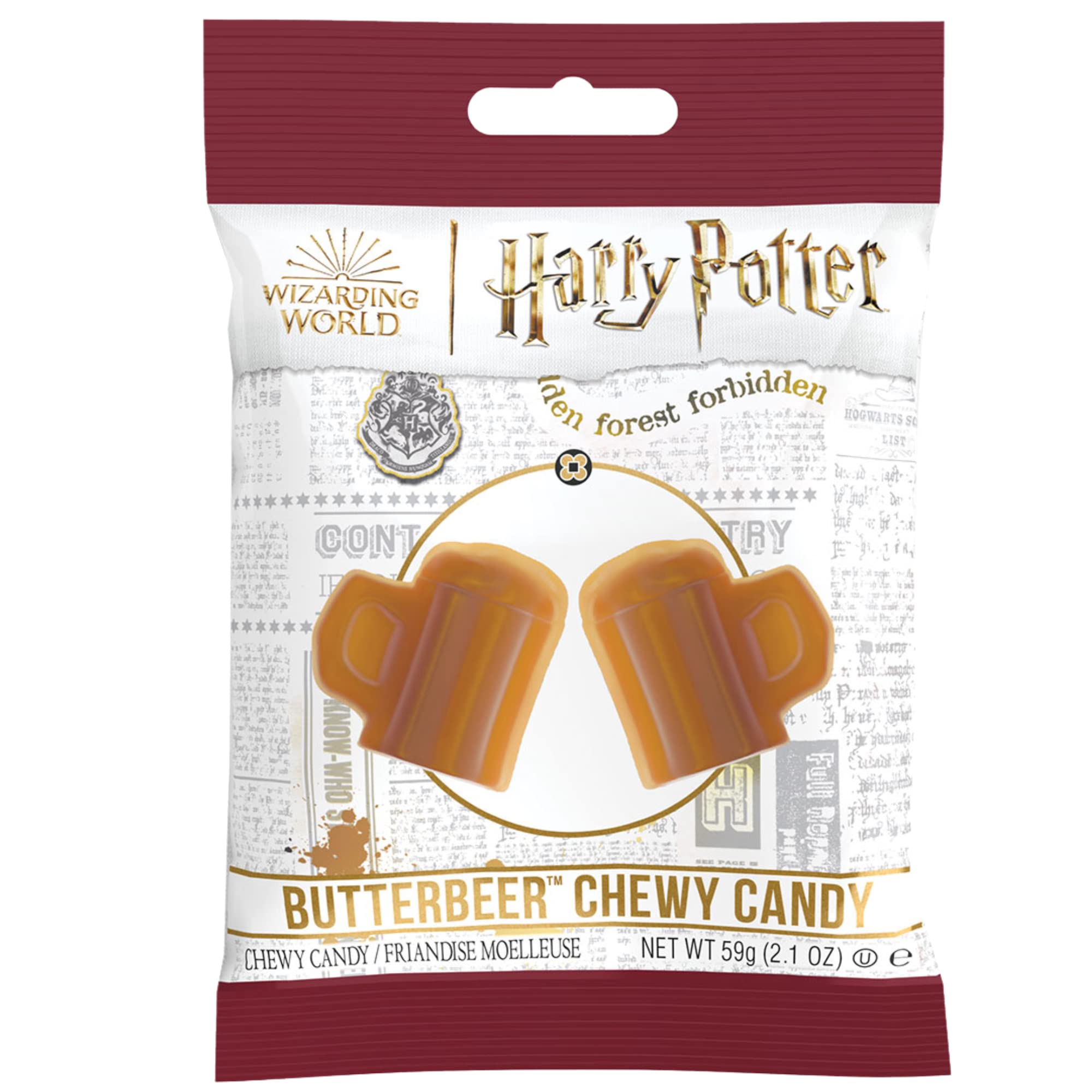 Needzo Butter Beer Chewy Gummies - Butterscotch Flavored Candy Inspired by Classic Movies - Pack of 3 Small Gift Packages - Perfect for Halloween Treats, Movie Nights & Party Favors