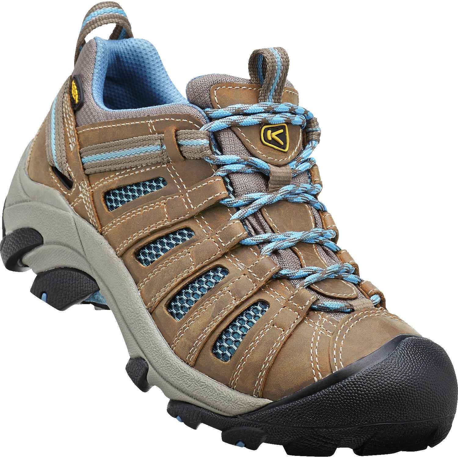 KEEN VOYAGEUR Women's Hiking Shoes - Brindle/Alaskan Blue - Lightweight & Comfortable for Outdoor Adventures, Trail Running & Travel