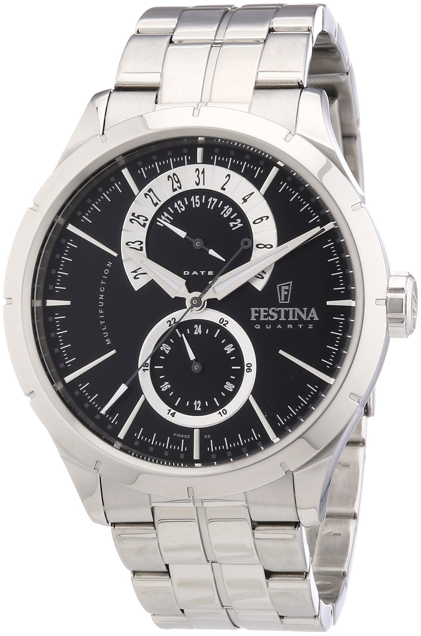 Festina Sport Men's Wristwatch - Classic Analog Watch with Date Display, Waterproof & Stainless Steel Band - Perfect for Running, Swimming & Outdoor Activities