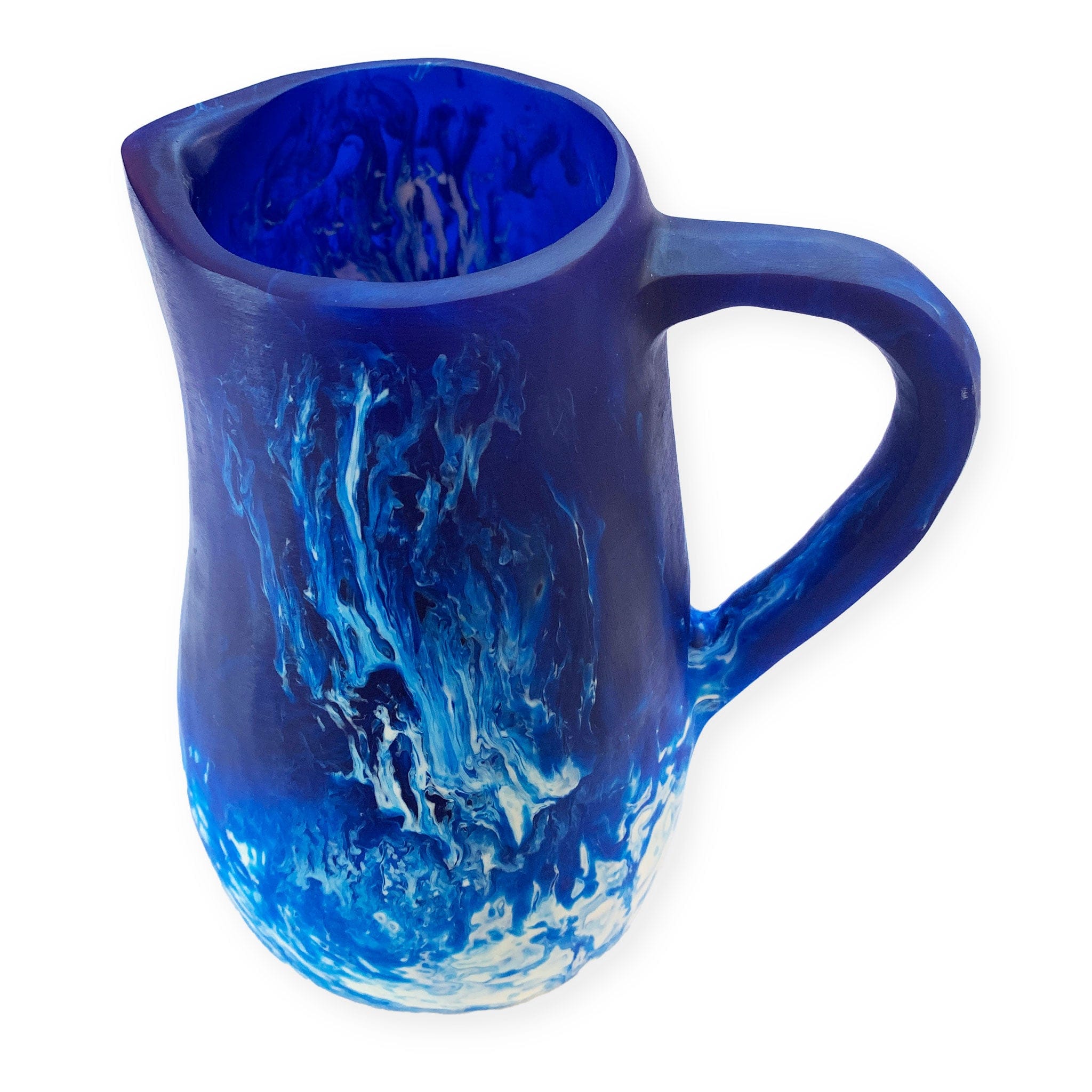 Premium Resin Swirl Tall Jug Iceberg - Elegant Water Pitcher for Home & Office - Perfect for Iced Tea, Lemonade & Party Beverages