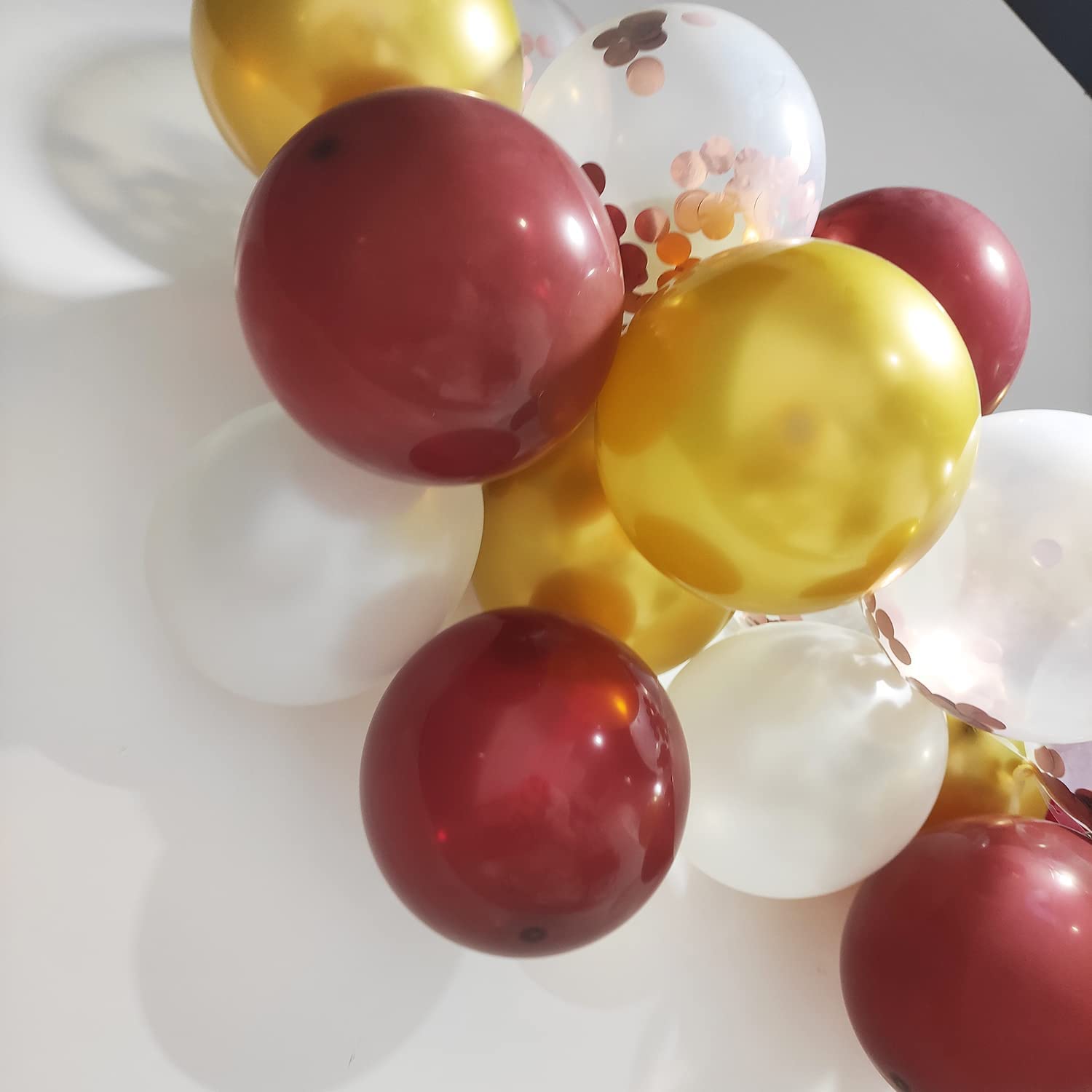 2025 Maroon & Gold Graduation Balloons - 30Pcs Burgundy White Gold Party Decorations for Graduation, Birthday & Wedding Celebrations - Perfect for Graduation Parties, Birthday Decor & Wedding Receptions