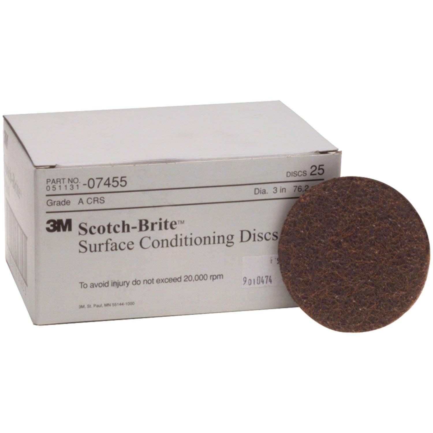 Scotch-Brite Surface Conditioning Discs - 5 Inch Medium Grit - Pack of 50 - Perfect for Metal Finishing, Wood Sanding & Auto Body Work