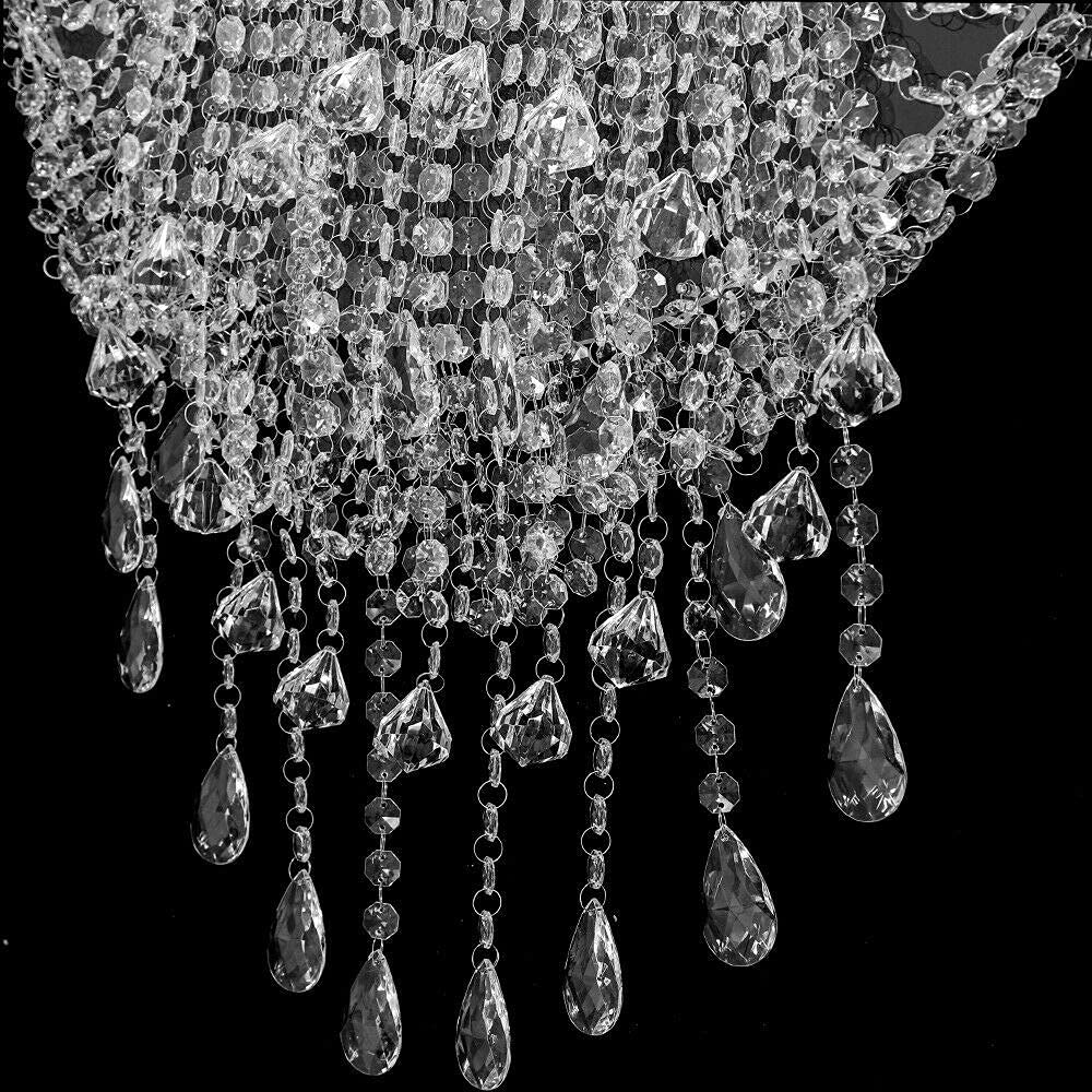 Acrylic Crystal Chandelier Cake Stand for Wedding & Birthday Events - Elegant Hanging Dessert Display for Party Decor, Buffet Table Centerpiece