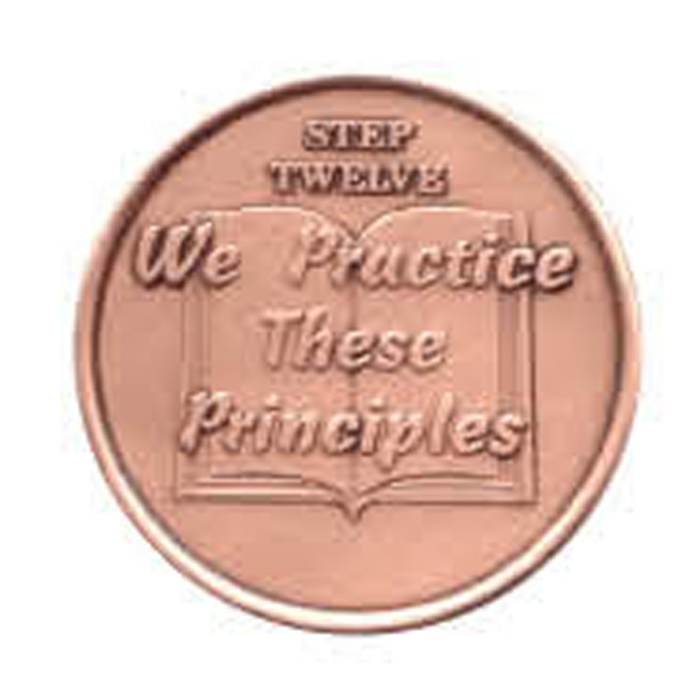 12 Step AA Sobriety Coin - Alcoholics Anonymous Recovery Medallion Chip for 12-Step Programs, Sobriety Milestones & Support Group Meetings
