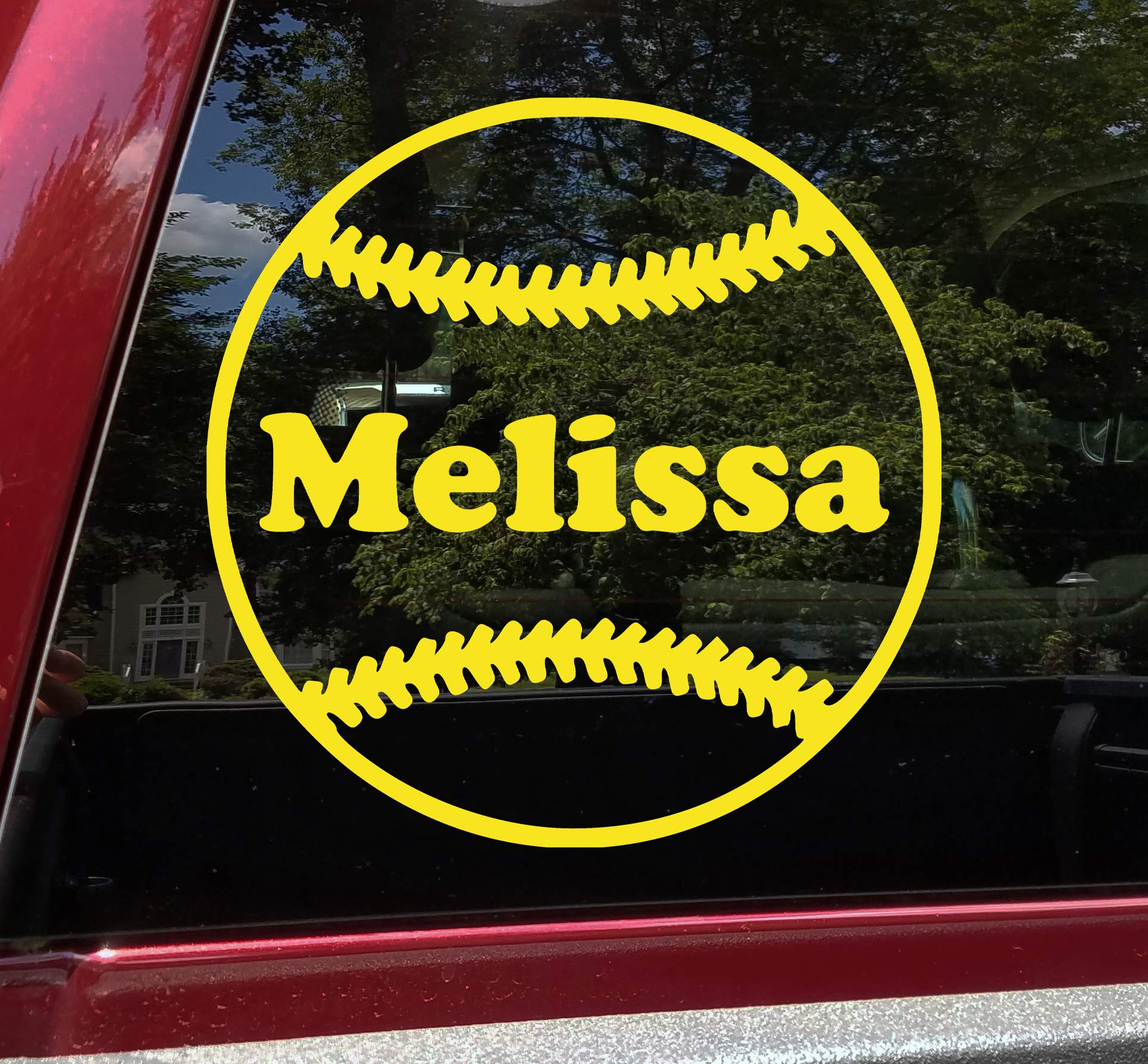 Custom Personalized Name Softball Baseball Vinyl Decal - Die Cut Sticker for Helmets, Bats & Sports Gear - Perfect for Team Spirit & Fan Gifts