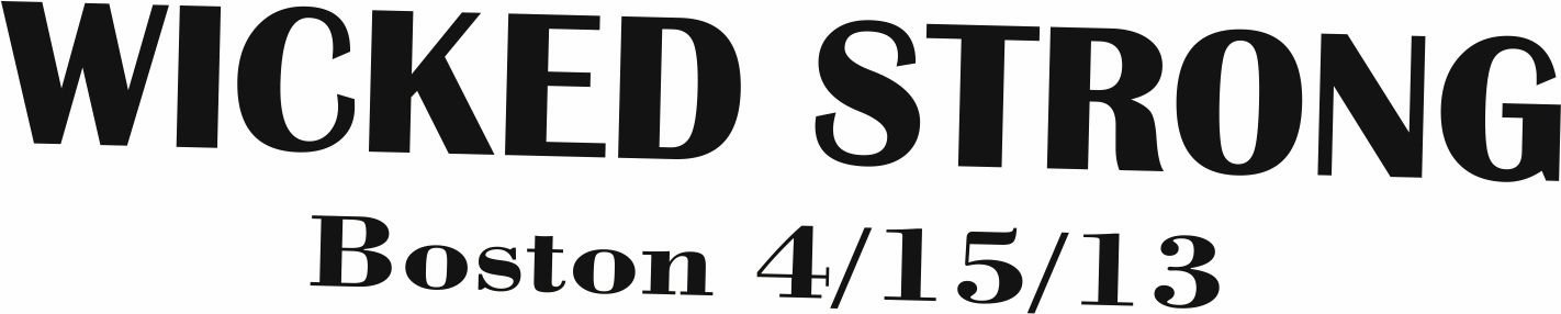 Boston Marathon Bombing Support Car Sticker - Wicked Strong 4-15-13 Vinyl Decal - 5x20 Inch Black Window/Bumper Decal - Show Your Support for First Responders & Survivors - Perfect for Cars, Laptops, Water Bottles & Notebooks
