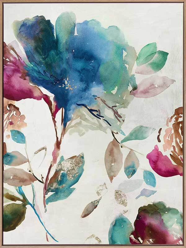 Blossoming I Canvas Art Print - Floral Wall Decor for Living Room, Bedroom & Office - Handmade Modern Abstract Painting - Perfect Gift for Home & Wedding