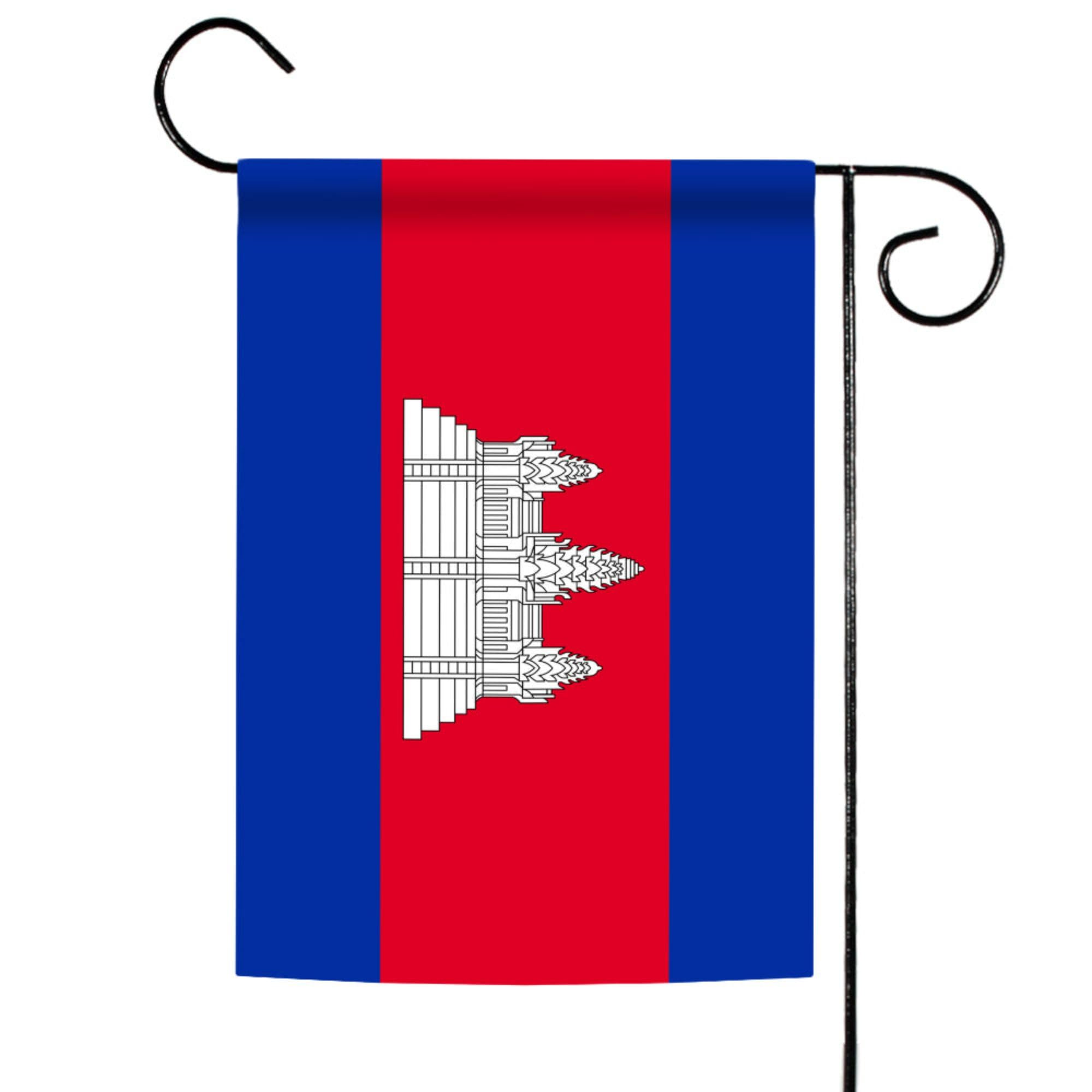 Cambodia Garden Flag 12.5 x 18 Inch - Toland Home Outdoor Decorative Country Nation Flag for Yard, Patio & Seasonal Decor