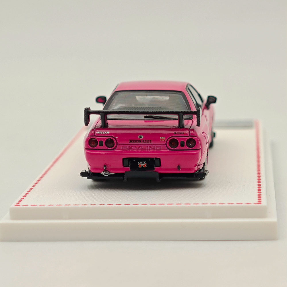 1/64 Nissan Skyline GT-R R32 Diecast Model Car with Carbon Hood - Top Secret Pink Edition | Collectible Toy for Car Enthusiasts & Display for Home/Office Decor