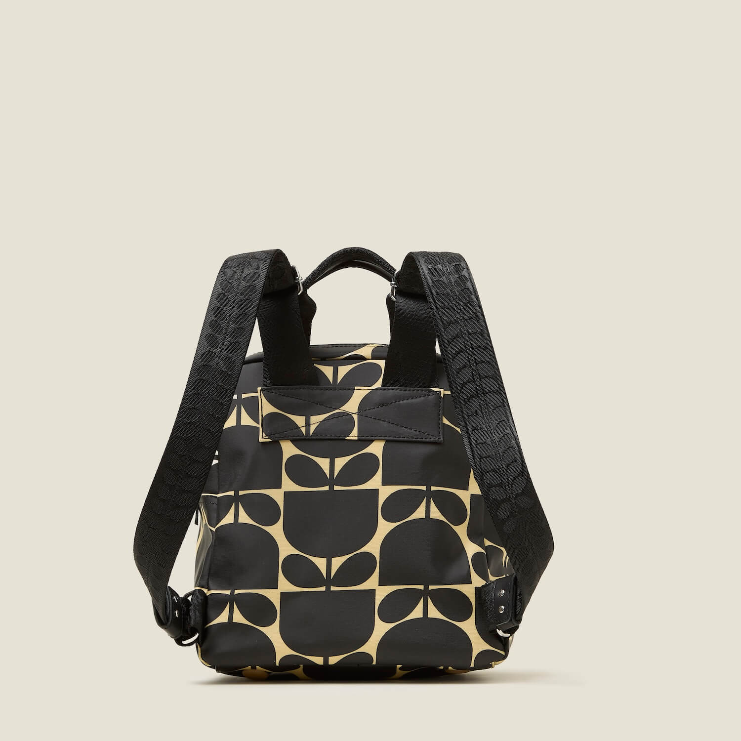 Mini Lotta Backpack - Stylish Block Flower Monochrome Design for Women & Teens | Perfect for School, Travel & Everyday Use
