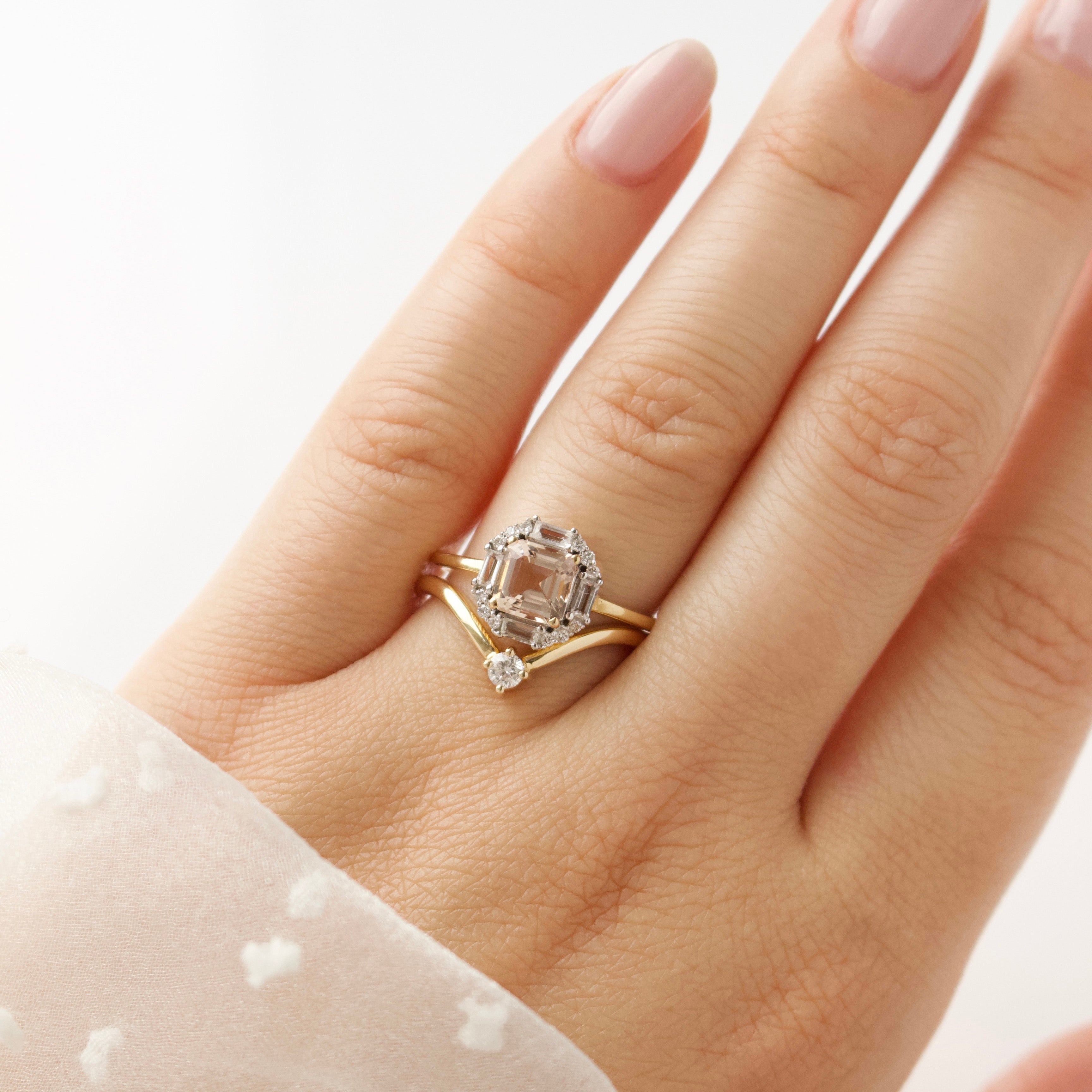 1 Carat Diamond Solitaire Wedding Band for Women - 14K White Gold Engagement Ring - Perfect for Proposals, Anniversaries & Bridal Jewelry