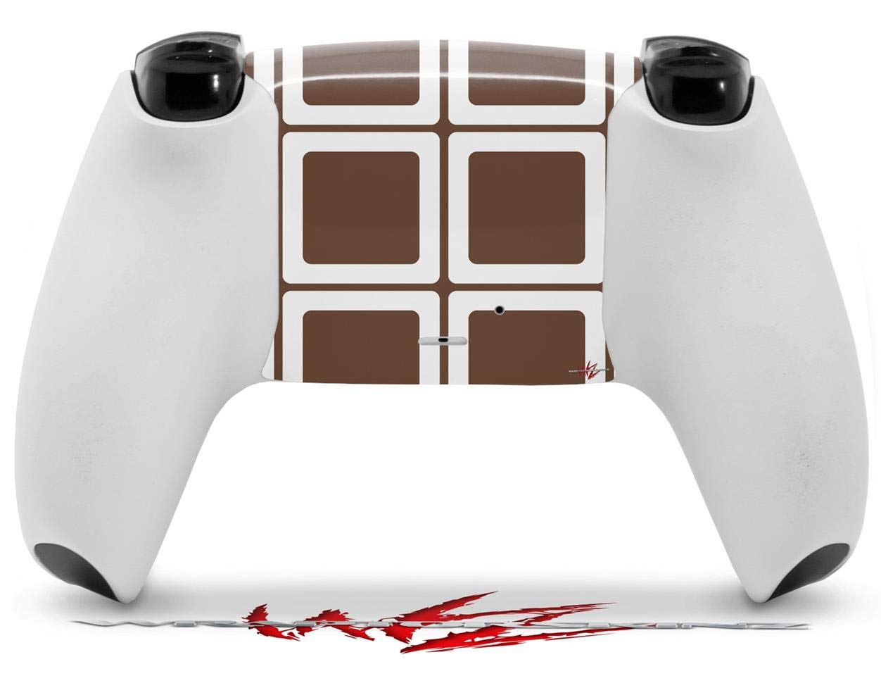 Sony PS5 DualSense Skin Wrap - Squared Chocolate Brown for Gaming Protection
