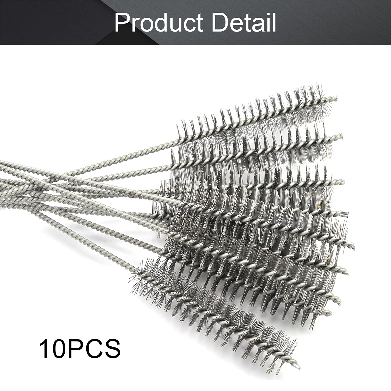 Utoolmart 10-Pack Steel Wire Cleaning Brushes - 1.0