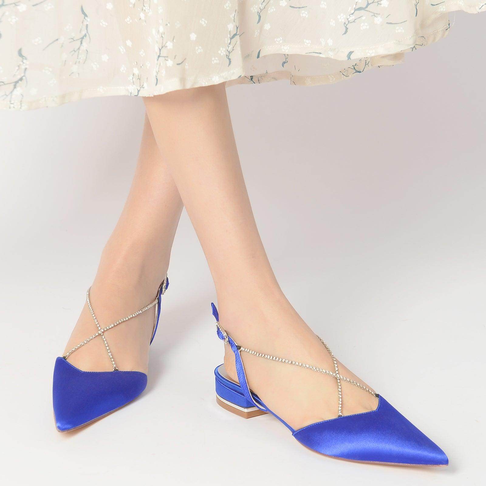 Flat Heel 2.5cm Silk-Like Comfortable Women's Shoes CK0256 - Perfect for Office, Wedding & Casual Wear