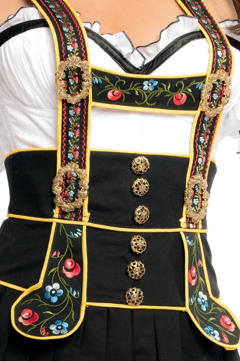 Authentic Lederhosen Skirt with Suspenders | Traditional Bavarian Oktoberfest Costume for Women | Perfect for Oktoberfest, Beer Festivals & German Cultural Events