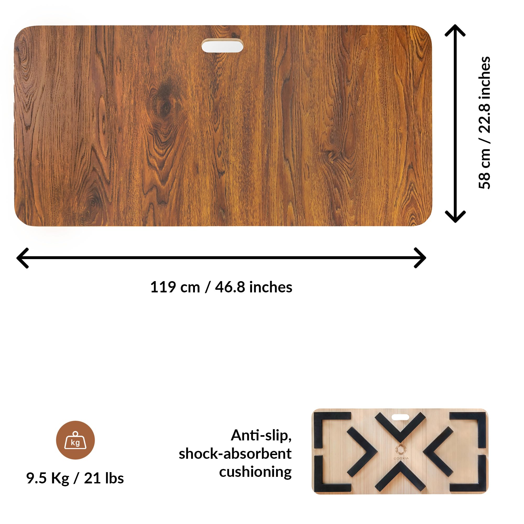 ODOXIA Portable Tap Dance Board - Cushioned Practice Floor Mat for Home & Studio | Non-Slip Surface for Tap Dancing on Any Floor | Perfect for Beginners & Professional Percussive Dancers | Great for Dance Training, Exercise & Performance Practice (Brown)
