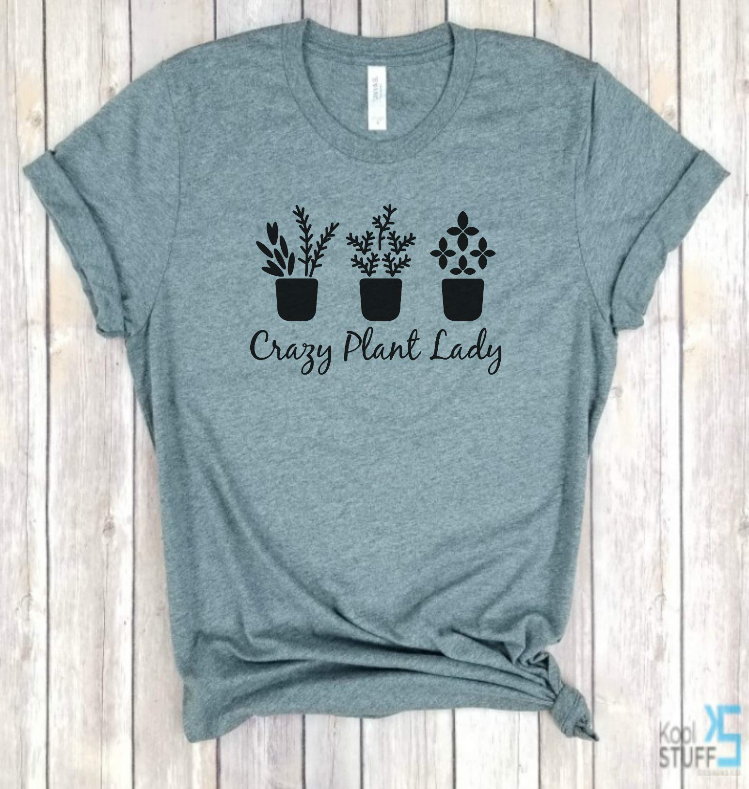 Crazy Plant Lady T-Shirt - Gardening Shirt for Women, Plant Lover, Vegan & Eco-Friendly Apparel - Perfect for Farmers, Gardeners & Plant Enthusiasts