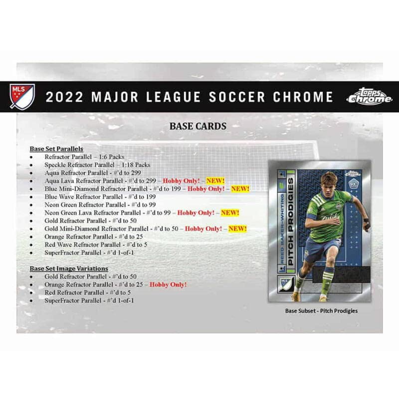 2022 Topps MLS Chrome Hobby Box - 18 Packs (4 Cards Each) with 1 Guaranteed Autograph - Collectible Soccer Trading Cards for Fans & Investors - Perfect for Card Collecting, Gifts, and Sports Memorabilia Displays