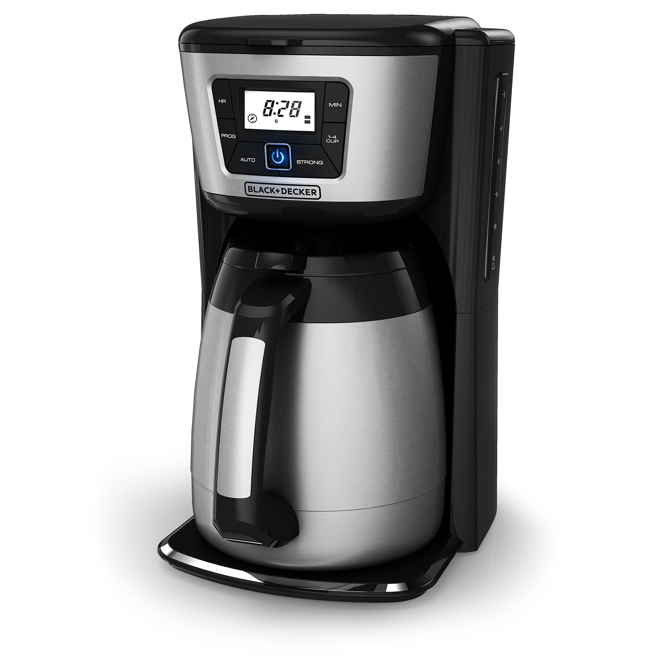 BLACK+DECKER 12-Cup Thermal Coffee Maker with Stainless Steel Carafe - Digital Programmable Coffee Machine for Home & Office - Keeps Coffee Hot for Hours - Easy to Clean & Use - Perfect for Breakfast, Meetings & Entertaining