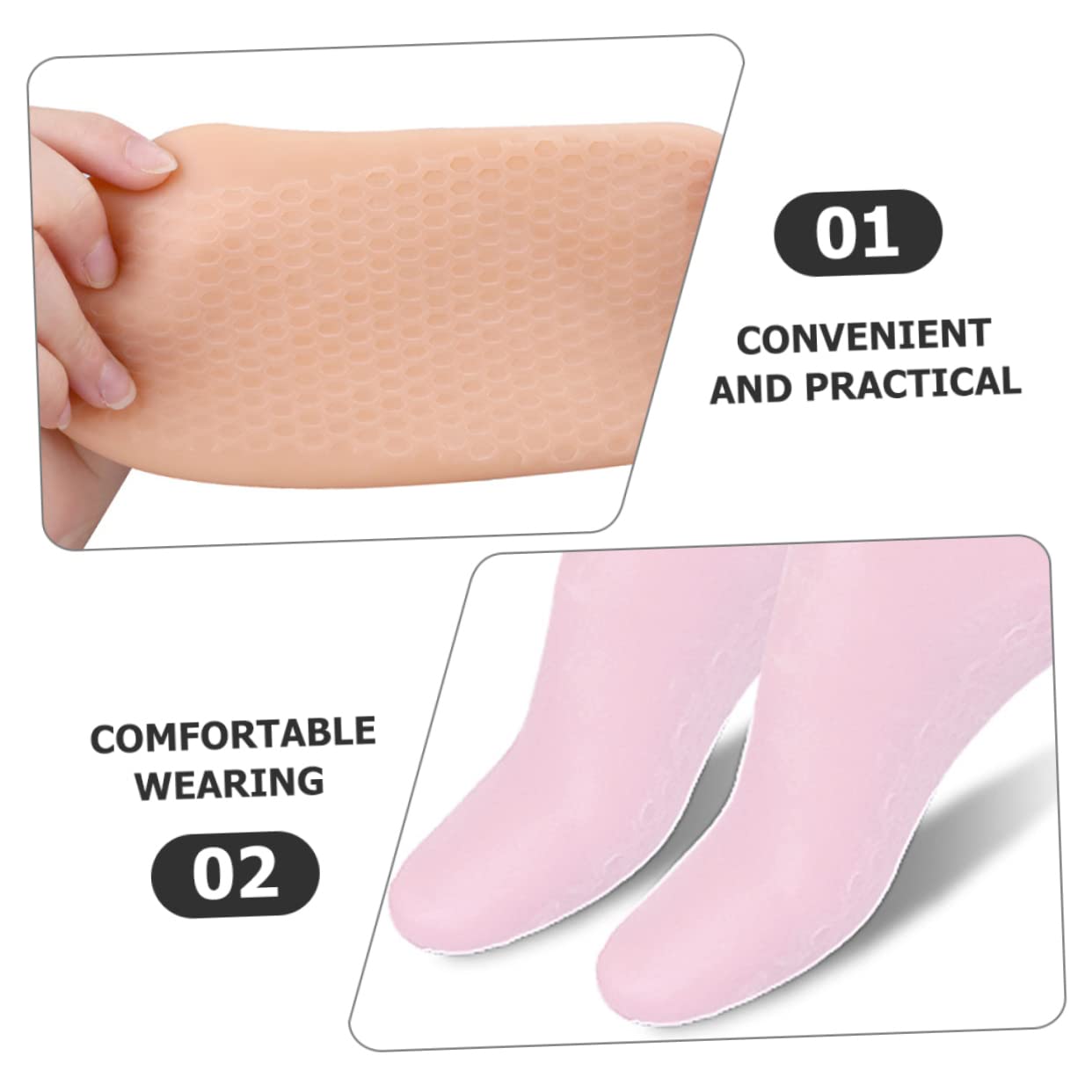 BIUDECO Moisturizing Foot Socks for Dry Cracked Feet - Overnight Spa Treatment Socks with Elastic Cuff - Best Gift for Women (Christmas, Birthday) - Perfect for Nighttime Foot Care & Relaxation