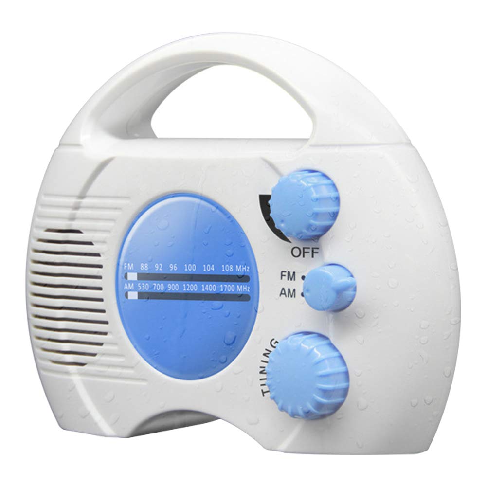 Etiger AM FM Shower Radio - Wireless Portable Waterproof Speaker with Battery for Bathroom, Beach, Pool & Outdoor Use | Perfect for Showering, Bathing, Swimming & Relaxing