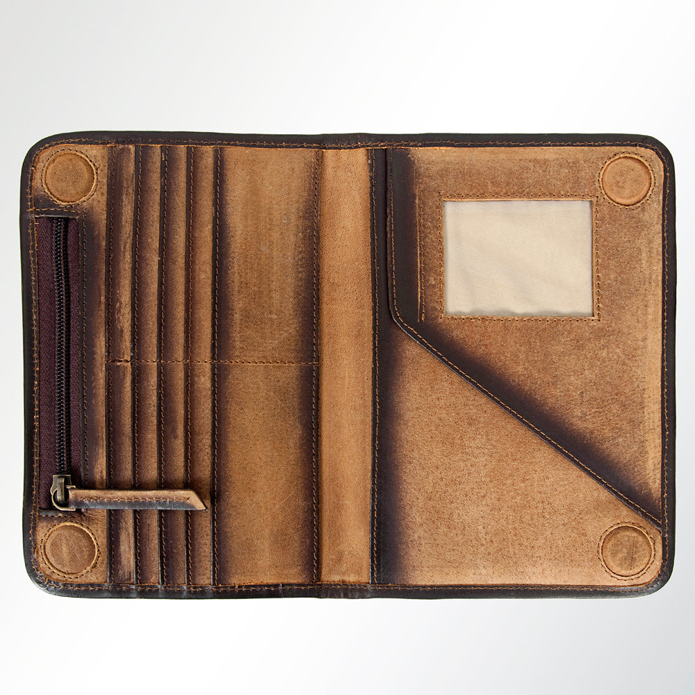 American Darling ADBGI129B Genuine Leather Women's Wallet Hair On Western Handbag Purse - Perfect for Cowgirl Fashion & Rodeo Events