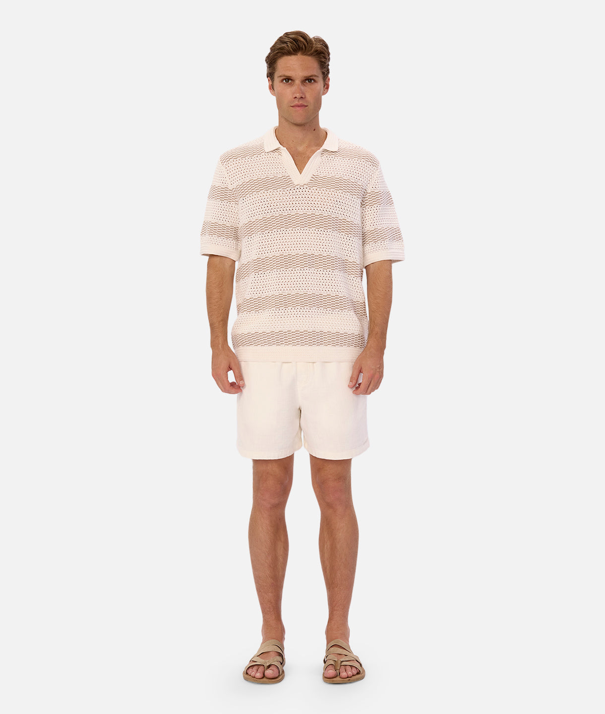 Menorca Polo Shirt - Chalk Wheat Color | Classic Casual Wear for Men | Perfect for Office, Golf & Summer Outings