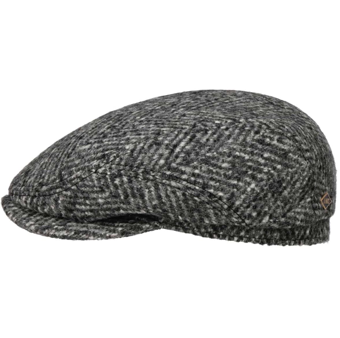 JJ Hats Men's Herringbone Virgin Wool Driver Cap - Classic Vintage Style for Outdoor Activities, Driving, and Casual Wear